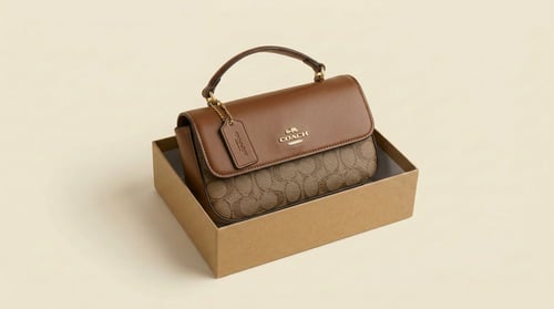 حقيبة يد أنيقة بنقشة الشعار من Coach ماستر كوالتي