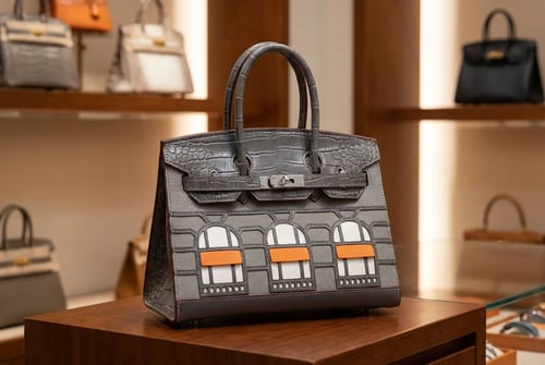 حقيبة هيرمز بيركن تصميم فاخر بلمسة فنية مميزة ماست...