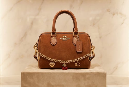 حقيبة كوتش Coach روان نسائية بنقشة شعار كلاسيكي بت...