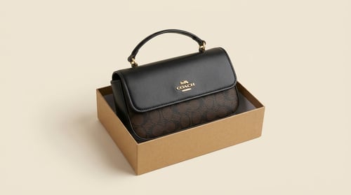 حقيبة يد أنيقة بنقشة الشعار من Coach ماستر كوالتي