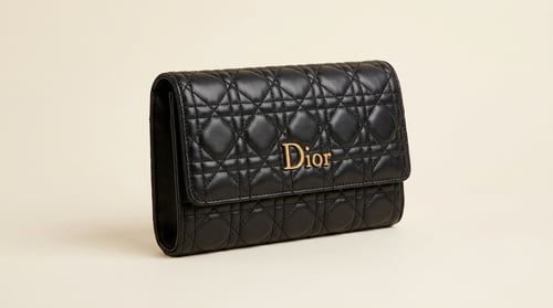 محفظة ديور فاخرة بتصميم أنيق و شعار حرف D المميز م...