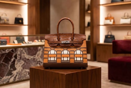 حقيبة هيرمز بيركن تصميم فاخر بلمسة فنية مميزة ماست...