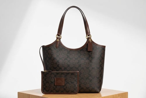 حقيبة كوتش نسائية – Canvas Signature مع محفظة مرفق...