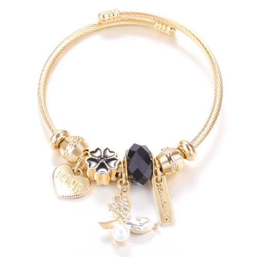 جديد الذهبي الفولاذ المقاوم للصدأ على شكل قلب فراش...