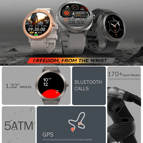 2025 ل HUIAWE GPS ساعة ذكية الرجال 5ATM IP69K مقاو...