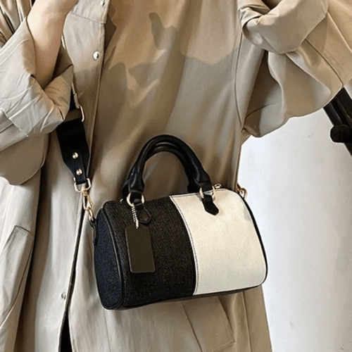 حقائب يد صغيرة مرقعة بألوان متعددة للنساء من قماش...