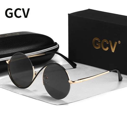 النظارات الشمسية إطار دائري نظارات موضة