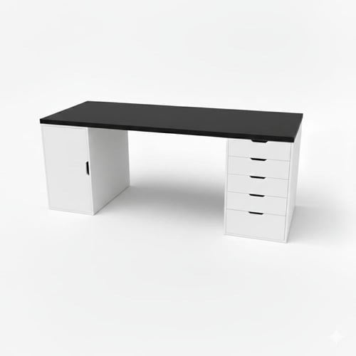 طاولة اليكسا 1سحاب وهمي (ابيض)