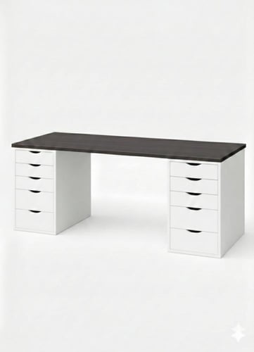 طاولة اليكسا برو 2سحابات وهميه (ابيض )