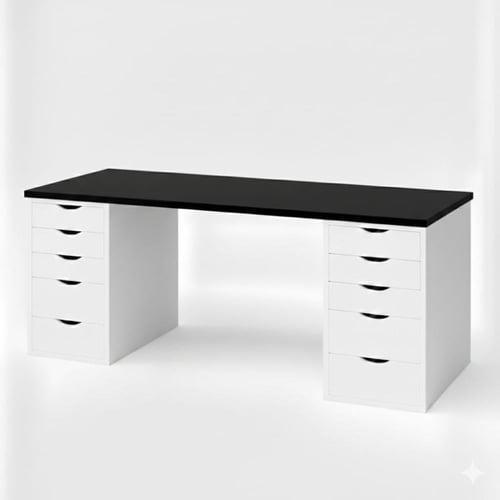 طاولة اليكسا برو 2سحابات وهميه (ابيض )