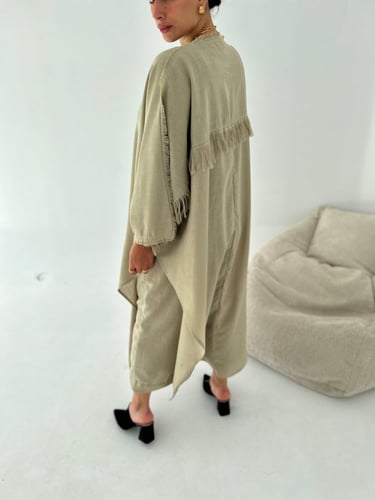 Open cardigan set/beige