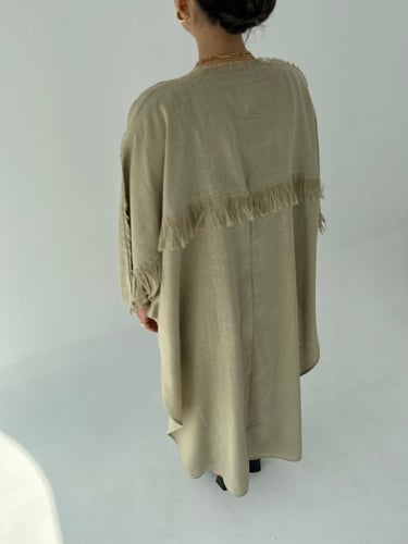 Open cardigan set/beige