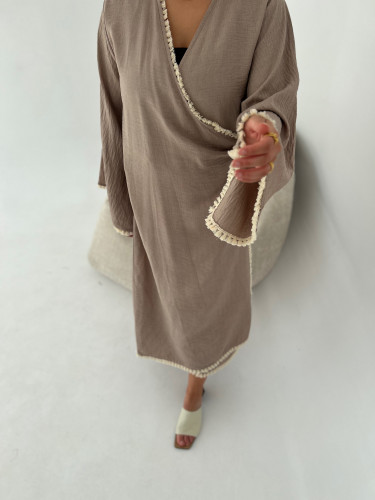 Wrap dress/beige