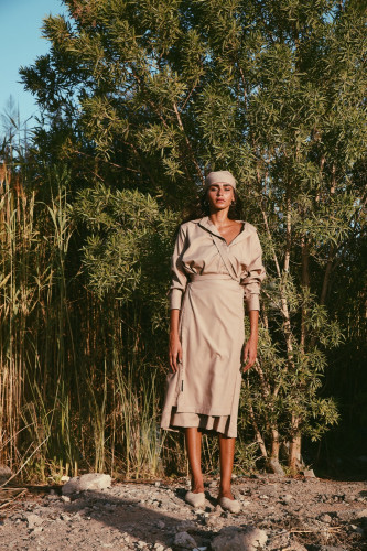 Surrealism wrap dress