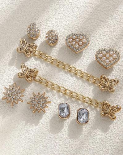 10 قطع من سحر زينة تعليقات الأحذية اللامعة للبنات...