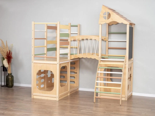 برج اللعب و التسلق مع زحليقة و تسلق