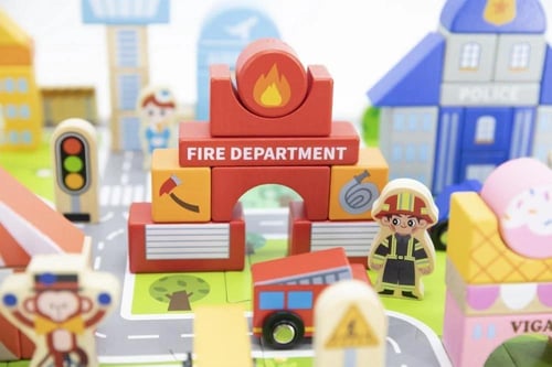 مكعبات بناء المدينة ( 100 قطعة )