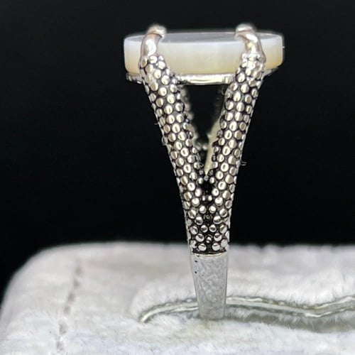 خاتم ملكي مخالب صدفي فضه عيار 925