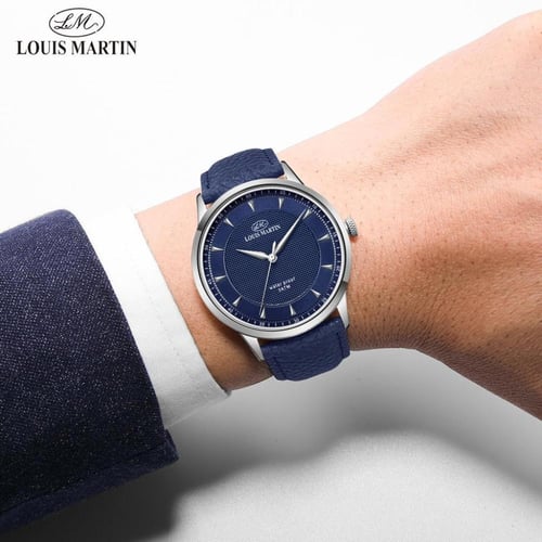 ساعة لويس مارتن رجالي جلد الوان متعددة