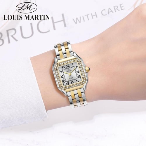 ساعة لويس مارتن نسائي جديد مربع الوان متعددة