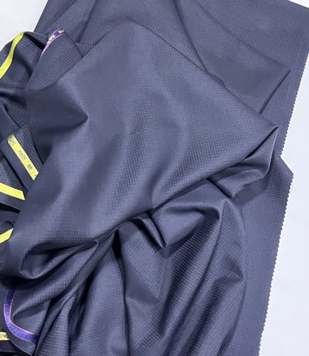 قماش كشميري كحلي بنقشة كويتية