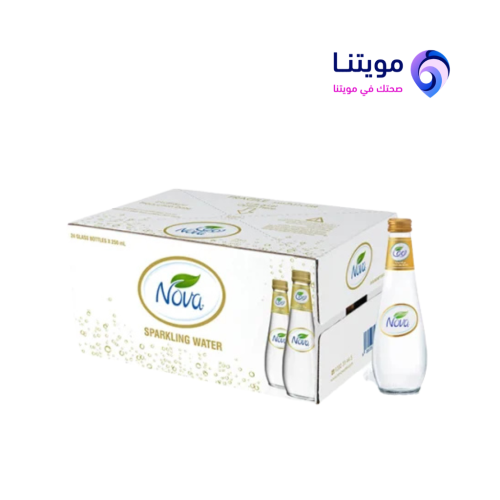 مياه نوفا فوارة زجاج 250 مل- كرتون × 24 عبوة