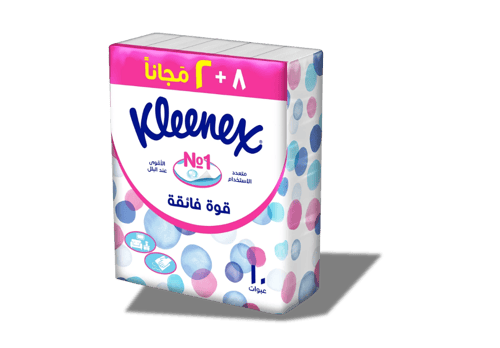 كلينكس - مناديل للوجه واليدين، قوة فائقة، 10 عبوات...