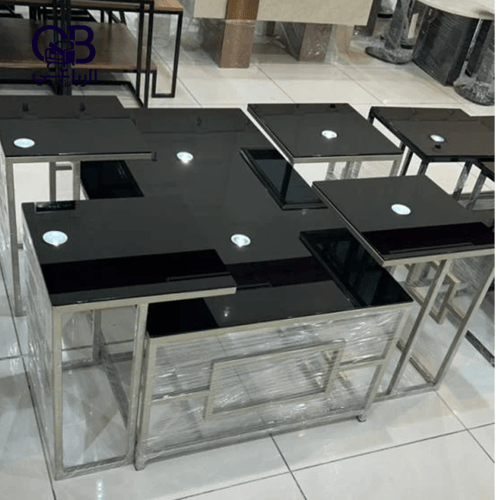 طاولة وسط مربعة فاخرة – تصميم عصري بعدد 5 أو 7 قطع