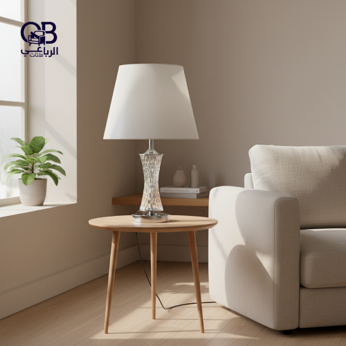 أبجورة فضية مضيئة أنيقة