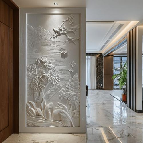 لوح جداري فني مجسم مستوحى من الطبيعة