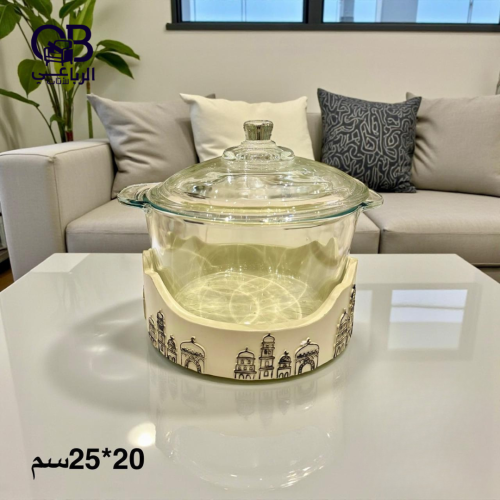 قدر زجاج بقاعدة رمضان