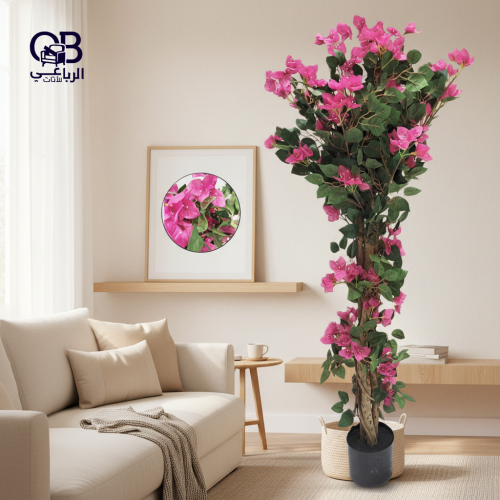 شجرة فايكوس مزينة بورود زهرية