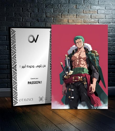 زورو | ون بيس | بوستر معدني 4K