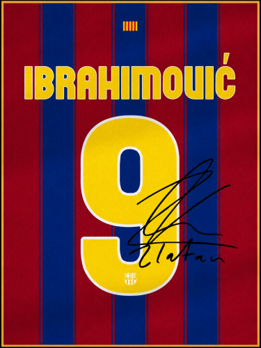 بوستر إبراهيموفيتش 9 – تصميم برشلونة