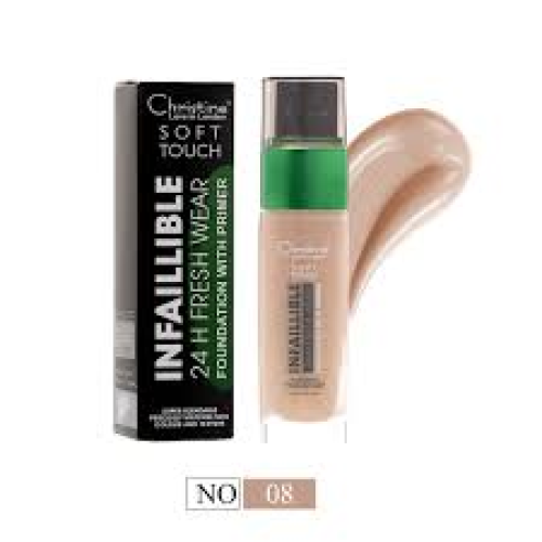 كرستين كريم اساس سوفت تاتش تغطية كاملة رقم 08