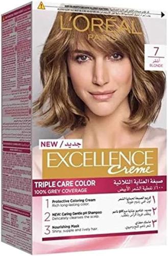 لوريال صبغه شعر اكس لانس 7 اشقر