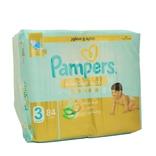 بامبرز عناية مميزة مقاس (3) وسط 5-9 كجم عبوة التوف...