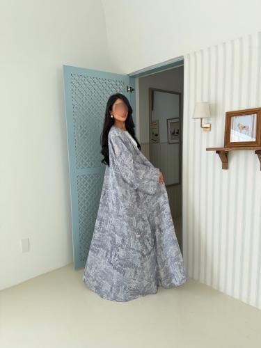 Silver mist abaya