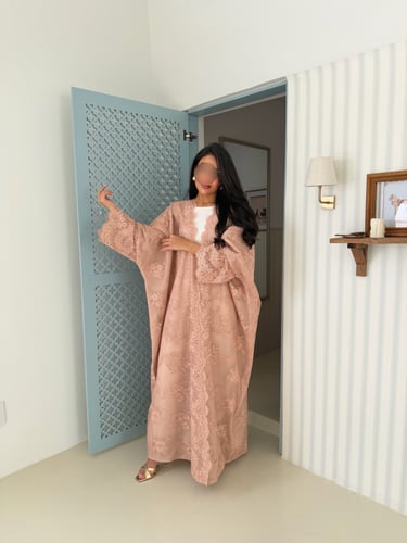 Blush Lace Abaya
