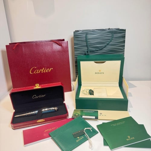 طقم ساعة رولكس مع قلم كارتير الفاخر – أناقة لا تُض...
