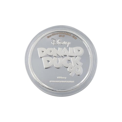 جنيه فضة بطوط عيار 999 بي تي سي بوزن 50 غرام