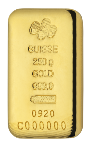 سبيكة ذهب وزن 250 جرام سويسري