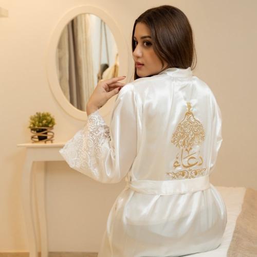 روب حرير للعروس او الميك أب