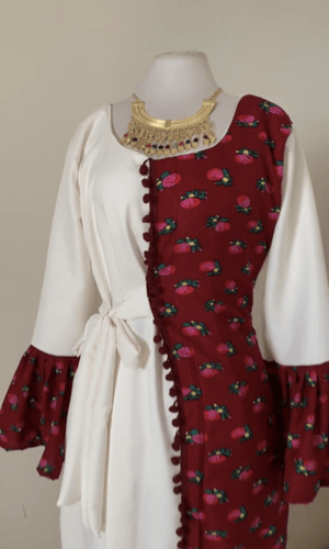 فستان شالكي نسائي وبناتي– تصميم مميز