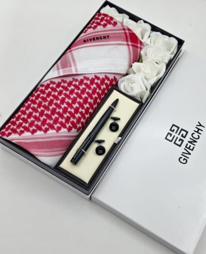 شماغ وقلم وكبك ورد جيفنشي