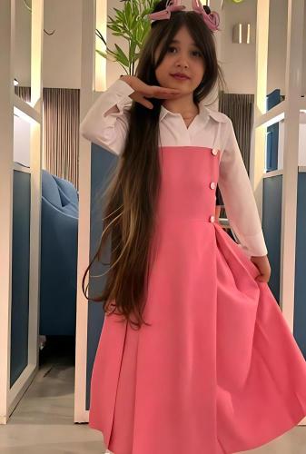 جديدنا مريول مدرسي 2025 لون وردي تفصيل