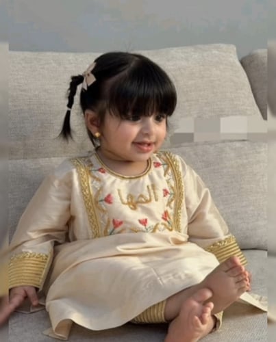 فستان قرقيعان رمضان مع الاسم