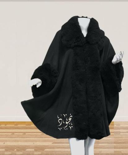 سكاريف شتوي مطرز لون اسود