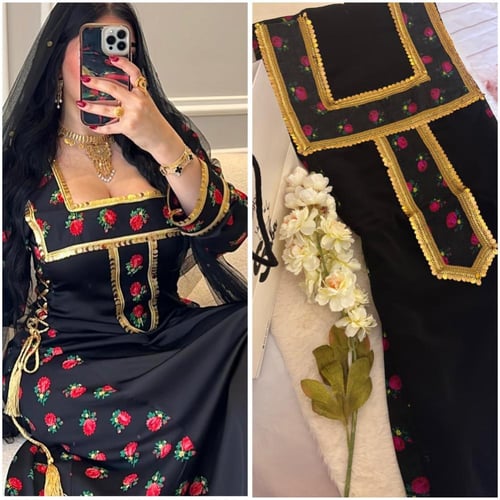 فستان شالكي رمضاني نسائي وبناتي