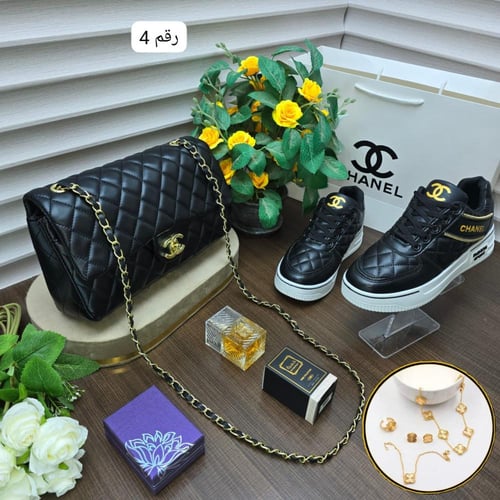 طقم شنطة شانيل مع شوز مع نظاره مع عطر